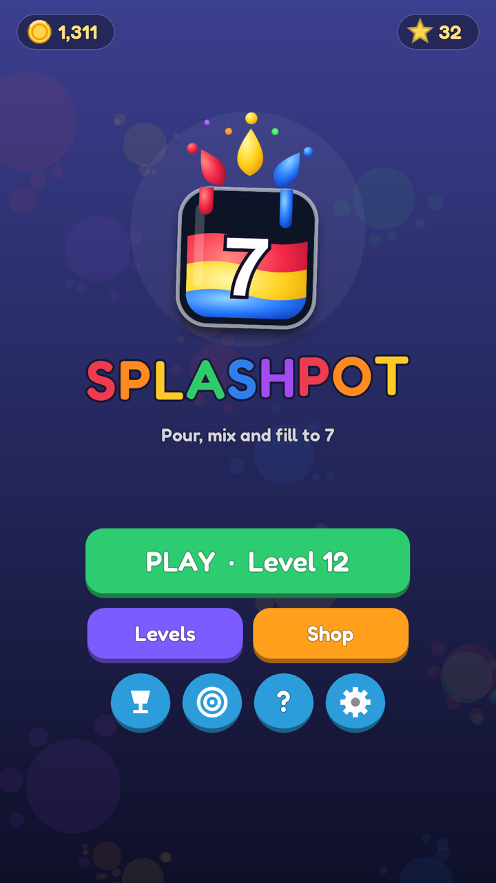 Splashpot main menu